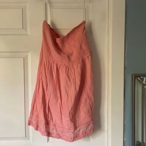 Peach smocked dress